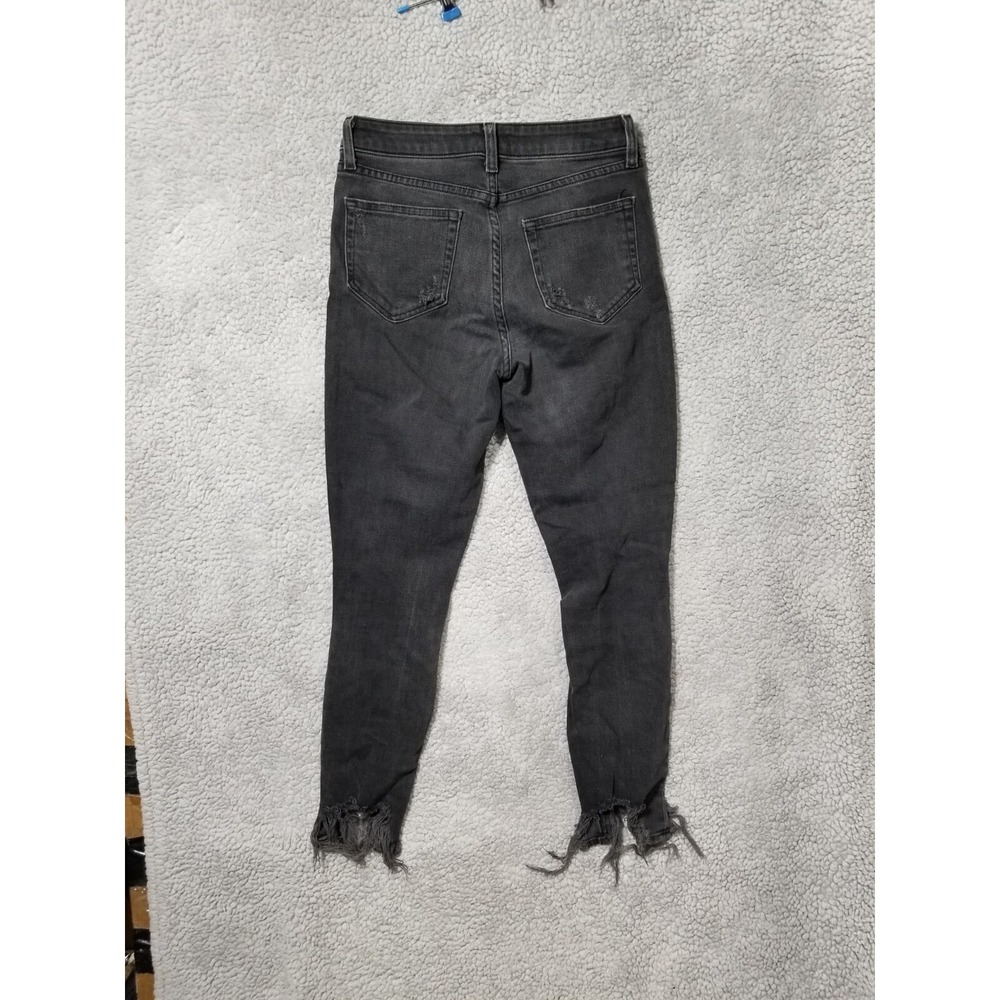 L'agence Destructed Hi‎ Line Raw Hem Straight Leg Jeans Women's 26 Biscuit - Picture 2 of 8